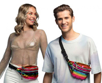 Torebka damska nerka, tęczowa