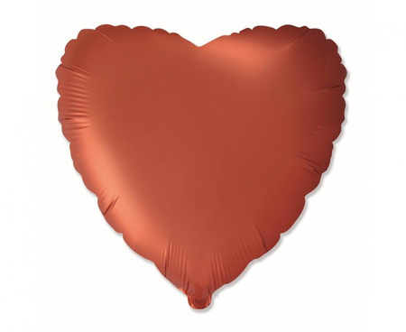 Balon foliowy 18" - Serce (satynowy pomarańczowy)
