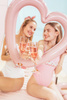 Naklejki na kieliszki ''Bride & Bridesmaid'', różowe złoto (1 op. / 6 szt.)