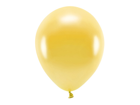 Balony Eco 30cm metalizowane, jasny złoty (1 op. / 10 szt.)