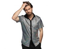 Koszula Disco Diamond srebrna (L)