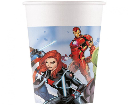 Kubeczki papierowe Avengers Infinity Stones Marvel, 200ml, 8szt. (FSC)
