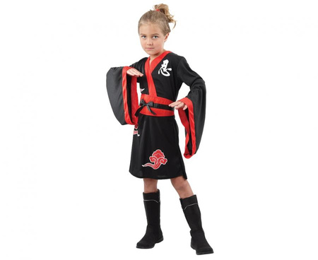 Zestaw dla dzieci Wojowniczka Ninja (sukienka, pasek), rozm.130/140 cm