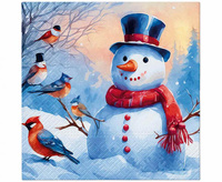 Serwetki wzorzyste Distinctive Snowman 33x33 cm / 20 szt.