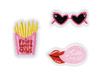 Naprasowanki Kiss me, mix, 4.5-6.5x3-6 cm (1 op. / 3 szt.)