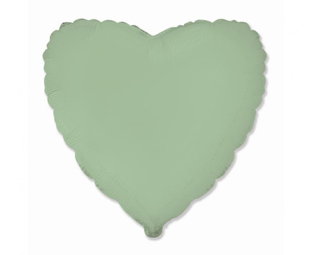 Balon foliowy 18" - Serce (matowe Mint)