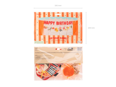 Baner Happy Birthday Cyrk, 275 cm, mix