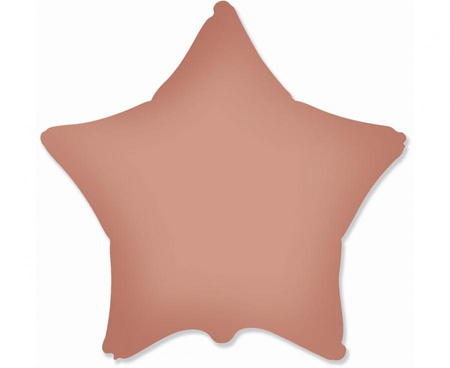 Balon foliowy 18" - Gwiazda (matowa Vintage Rose)