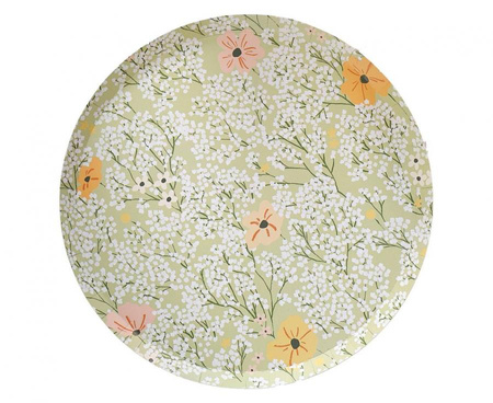 Talerzyki papierowe Floral, okrągłe, 25 cm, 8 szt.