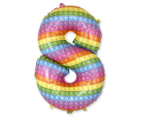Balon foliowy - "Number 8" POP IT 69 cm