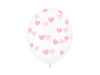Balony 30cm, Serduszka, Crystal Clear (1 op. / 50 szt.)