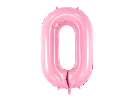 Balon foliowy Cyfra ''0'', 86cm, różowy