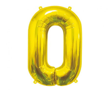 Balon foliowy Cyfra 0, złota, 85 cm