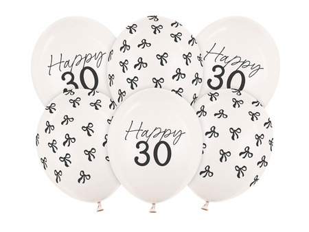Balony 30 cm, 30, Pastel Off-white (1 op. / 6 szt.)