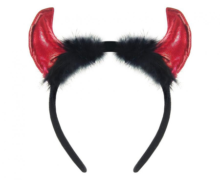 Opaska Rogi diabełka z futerkiem