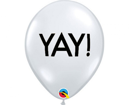 Balon 11 cali z nadr. YAY!,25 szt.