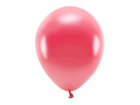 Balony Eco 30cm metalizowane, jasny czerwony (1 op. / 10 szt.)