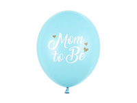 Balony 30 cm, Mom to Be, Pastel Light Blue (1 op. / 50 szt.)