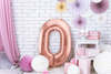 Balon foliowy Cyfra ''0'', 86cm, różowe złoto