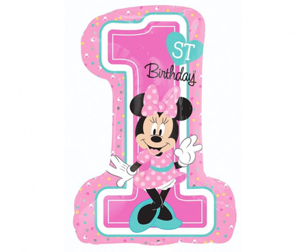 Balon foliowy 36" - "Minnie Mouse 1st Birthday "