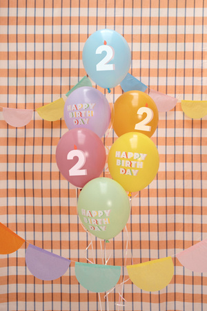 Balony 30 cm, 2, mix (1 op. / 6 szt.)