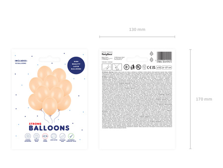 Balony Strong 27cm, Pastel Light Peach (1 op. / 10 szt.)