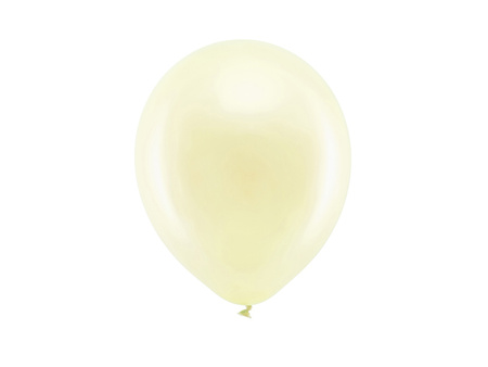Balony Rainbow 23cm metalizowane, kremowy (1 op. / 100 szt.)