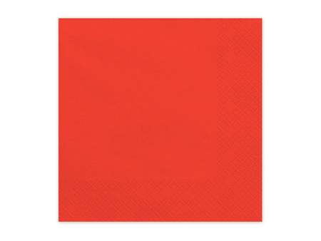 Serwetki papierowe, czerwony, 33x33cm (1 op. / 20 szt.)
