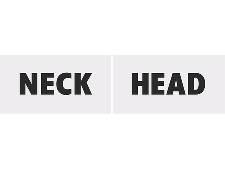 Tabliczki tekturowe Head & Neck (1 op. / 2 szt.)