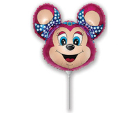 Balon foliowy 14" - "Babsy Mouse" (różowa)