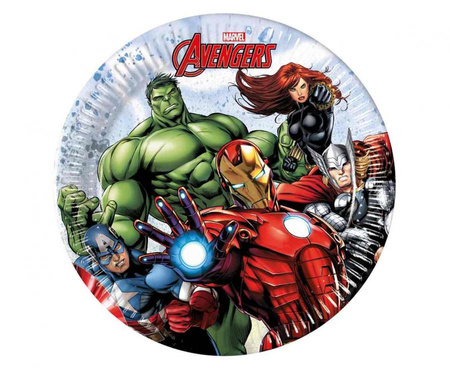Talerzyki papierowe Avengers Infinity Stones Next Generation Disney, 20 cm, 8szt. (papier FSC)