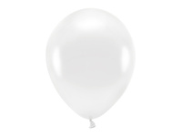 Balony Eco 30cm metalizowane, biały (1 op. / 100 szt.)