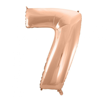 Balon foliowy "Cyfra 7", różowo-złota, 92 cm
