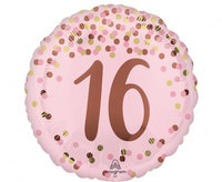 Balon foliowy 18" Pretty pink 16th birthday