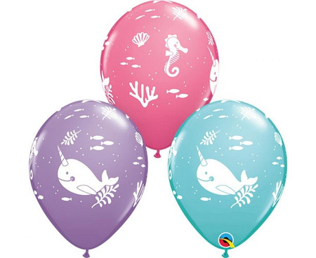 Balon 11" z nadr. UNDER THE SEA, miks kolorów / 25 szt.