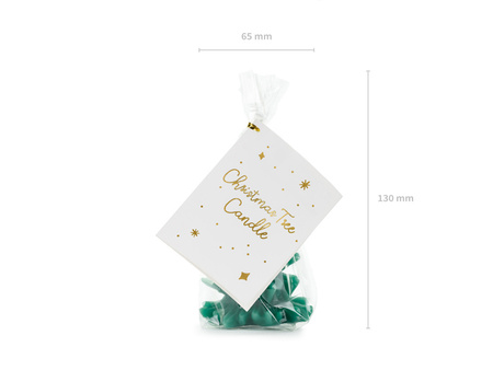 Świeca Choinka, 10 cm, ciemny zielony