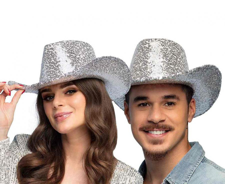 Kapelusz Rodeo, srebrny