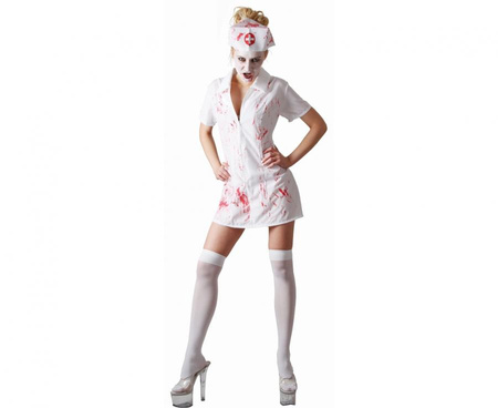 Zestaw dla dorosłych Pielęgniarka Zombie (sukienka, opaska), rozm.M