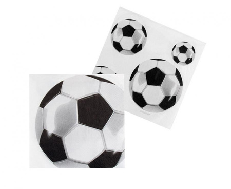 Serwetki Football, 33 x 33 cm, 20 szt.