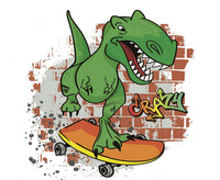 Serwetki pap. Crazy Dino, 33x33 cm, 20 szt.