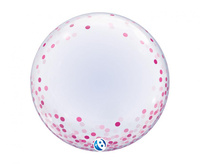 Balon Takara DECO Pink Confetti Dots, 24"
