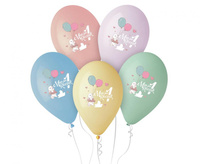 Balony Premium Hel Mam Już 1 Roczek (króliczek), 13"/ 5 szt.