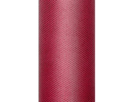 Tiul gładki, bordo, 0,3 x 9m