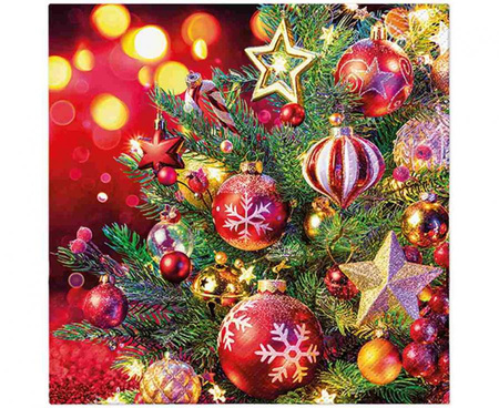 Serwetki wzorzyste Baubles and Stars 33x33 cm / 20 szt.