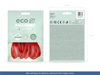 Balony Eco 26cm pastelowe, czerwony (1 op. / 10 szt.)