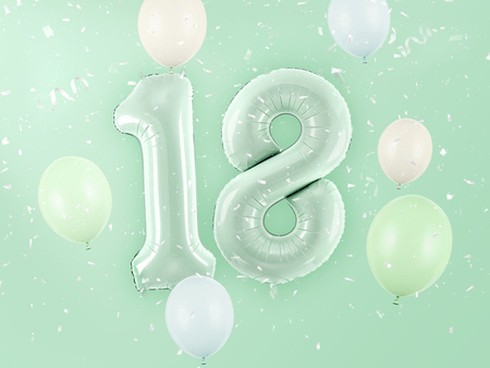 Balon foliowy Cyfra ''8'', 72cm, zieleń