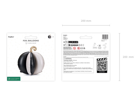 Stojący balon foliowy Dynia 3D, 58x58 cm, mix