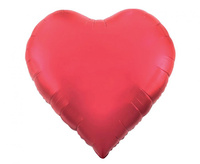 Balon foliowy Serce, matowy czerwony, 65/ 165 cm