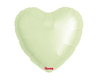 Balon foliowy, serce 14", Metallic Ivory, 5 szt.
