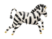 Balon foliowy Zebra, 115x85 cm, mix